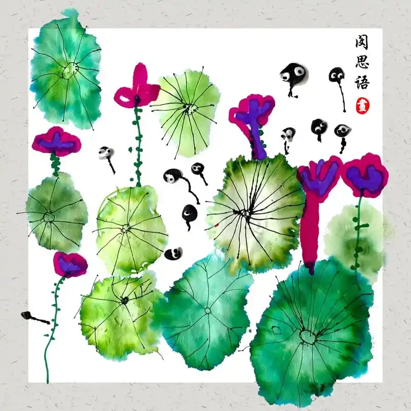 池塘的小蝌蚪幼儿园中班作品