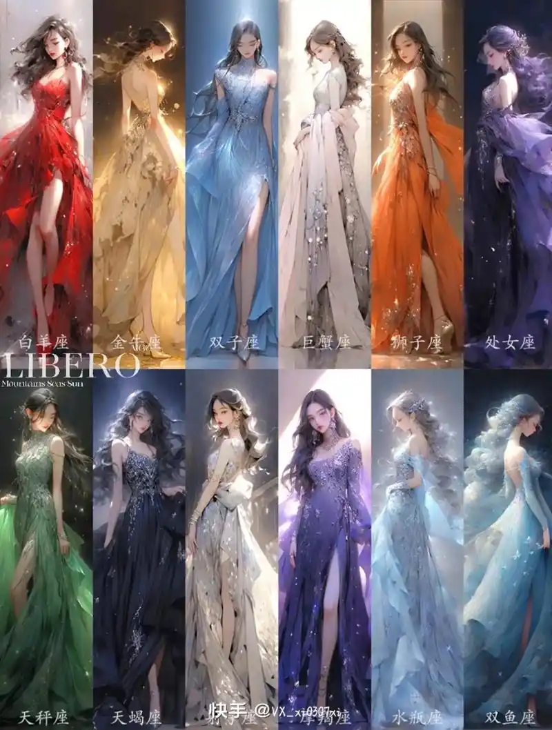 来看看12星座的礼服吧~#十二星座
