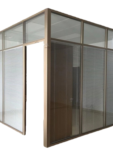 玻璃隔断墙钢化玻璃双玻百叶隔音防火铝合金办公室隔断墙