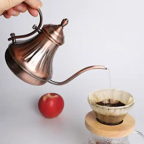 不锈钢手冲咖啡套装宫廷壶长嘴欧式复古细口壶滴漏式冲泡壶咖啡壶