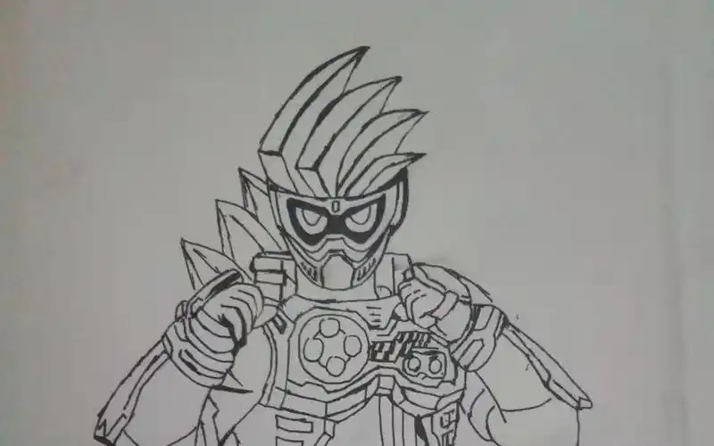 新手绘画假面骑士艾克赛德不喜勿喷