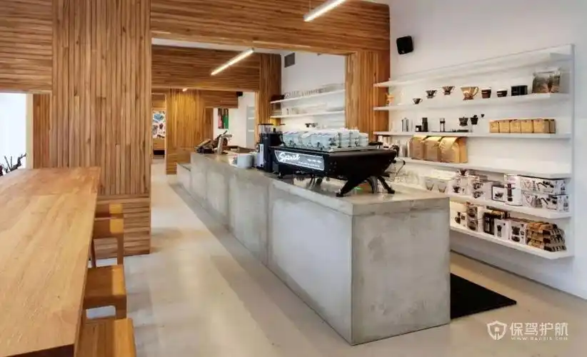原木乡村田园风咖啡店装修效果图