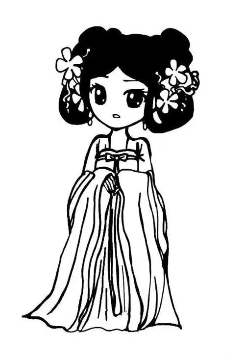 卡通武则天简笔画怎么画历史名人简笔画