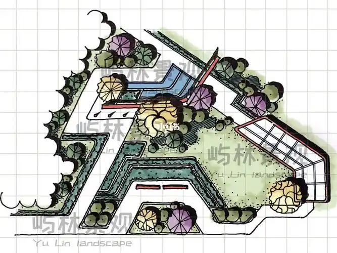 景观节点抄绘第一周第1天休闲小游园