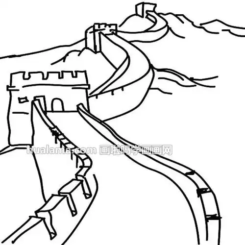 雄伟的中国长城简笔作画片 是怎样的呢?