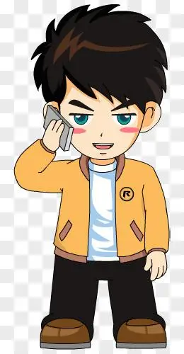 铅笔画人物打电话