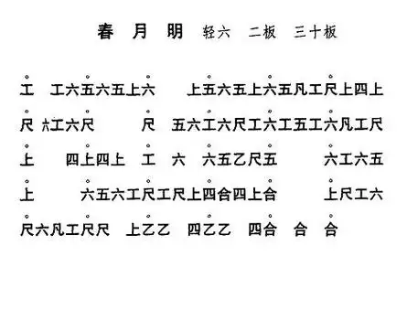 春月明(工尺谱)