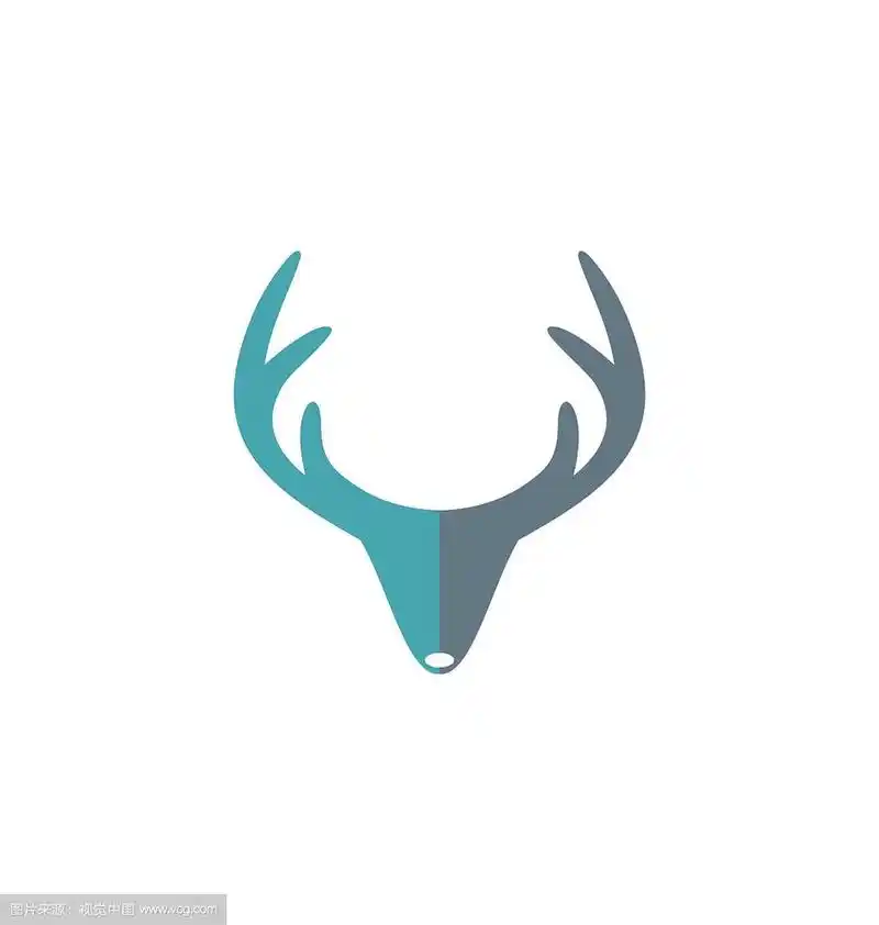 鹿角猎人抽象标志