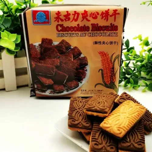 8090经典怀旧童年回忆零食老式朱古力奶油鸳鸯夹心饼干