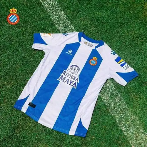 西班牙人2023/24赛季主客场球衣正式开售!_条纹_设计_蓝色