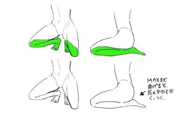 动漫人物腿的画法,一步步教你画大长腿!|腓肠肌|腿部|膝盖_新浪新闻