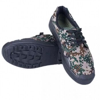解放鞋男军训迷彩鞋工地耐磨胶鞋迷彩劳保帆布鞋干活作训鞋季狮数码37
