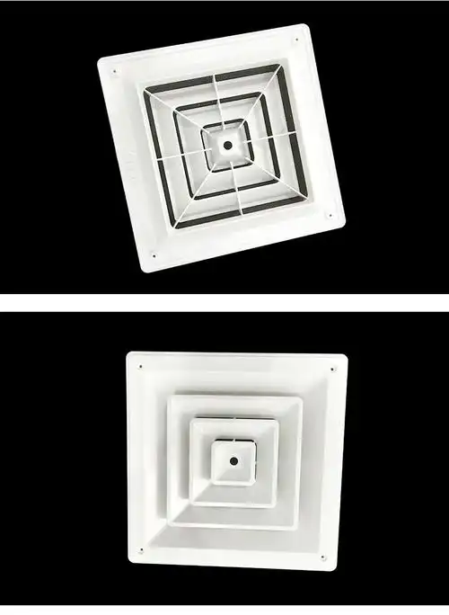 厂家定制铝合金方型排气口 abs方形回型出风口中央空调方形散流器