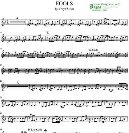 troye sivan fools乐谱