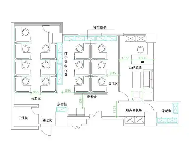 最新办公室设计平面图片