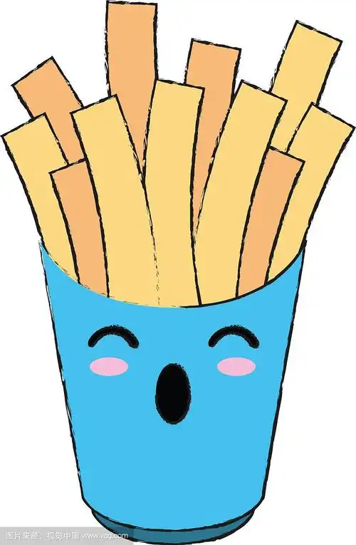 炸薯条,快餐,可爱,卡哇伊,卡通