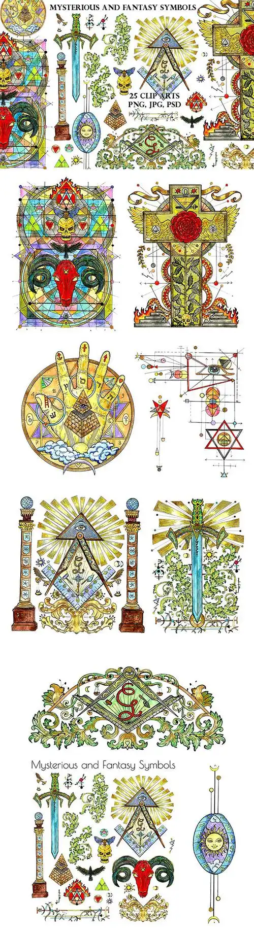 神秘复古宗教素材