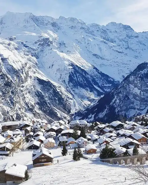 瑞士雪朗峰等你来赴一场冬天的约会