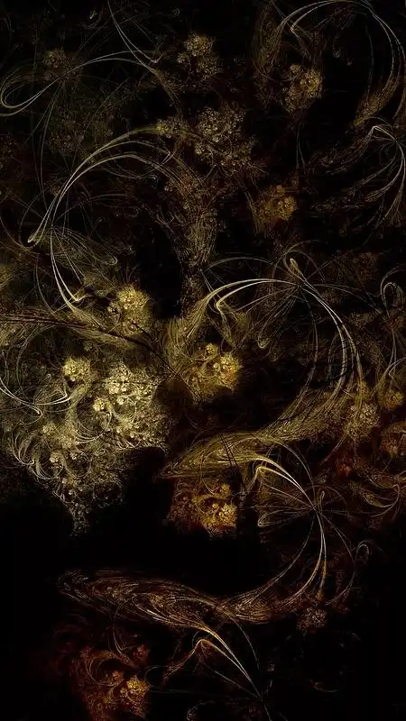 光效花朵黑金复古h5背景