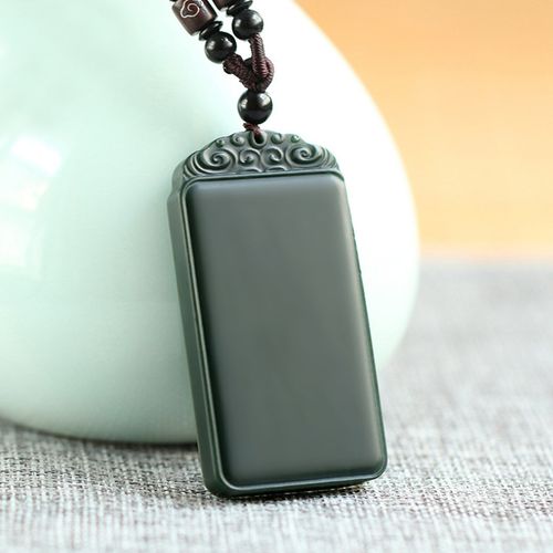 和田玉青玉塔青平安无事牌玉吊坠男女款挂件玉佩