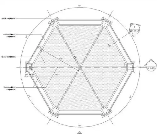 分享六角亭子详图资料下载