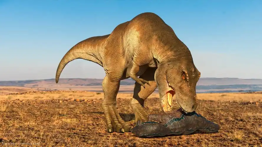 动画的霸王龙吃索具3d模型