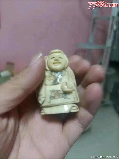 日本骨雕手把件