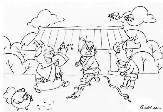 画蛇添足画一幅儿童简笔画