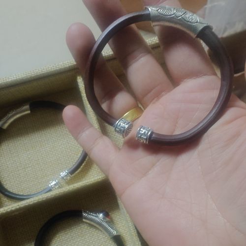 西藏天然鸡血藤手镯山南药藤藏银配饰男女情侣款木饰品礼品