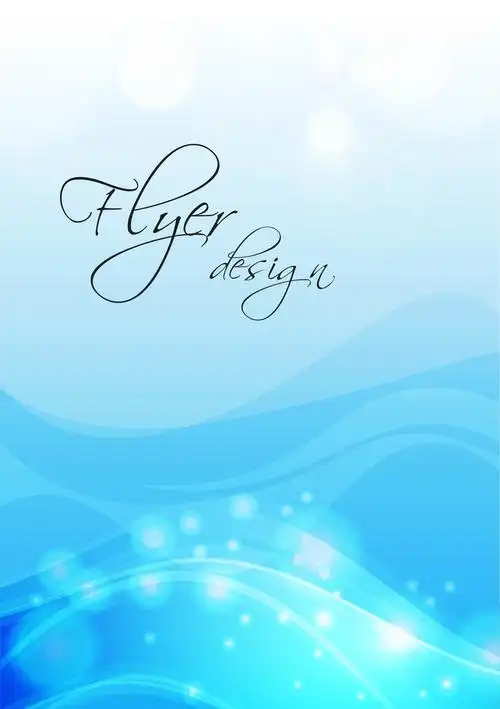 水效果矢量插图蓝色清新背景素材