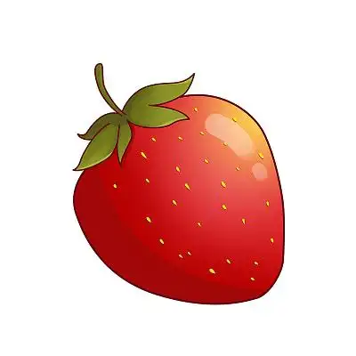 手绘卡通水果素材草莓 png