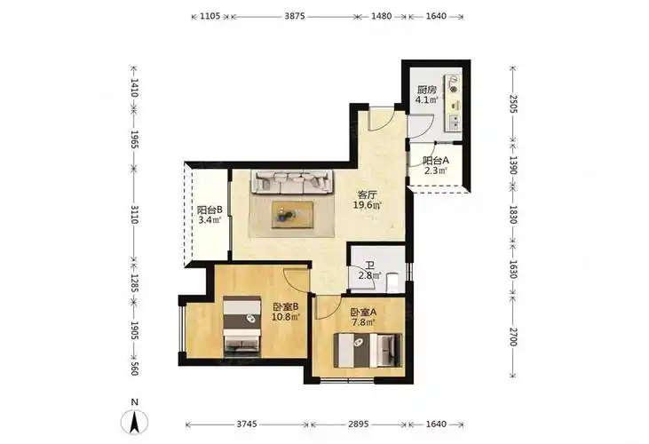 111033万买巴南珠江城2室法拍房可按揭
