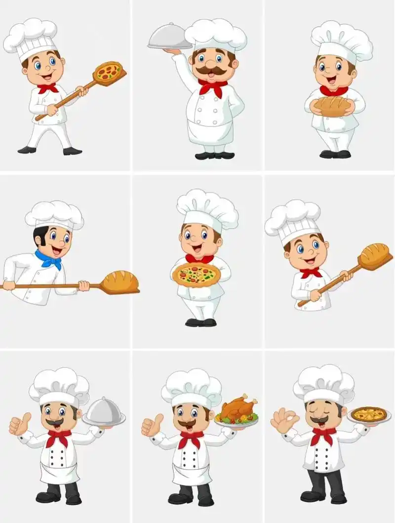 厨师 厨师手绘头像,需要的师傅私信我领取原图喔 - 抖音