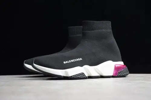 巴黎世家 袜子 高帮 黑紫