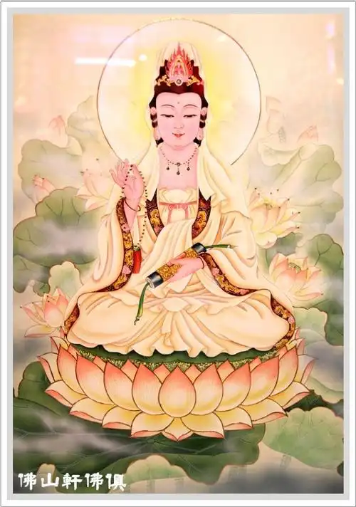 手工神联-淡彩普门品观音联-佛山轩佛具