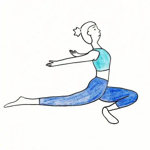 简笔画瑜伽体式云雀式