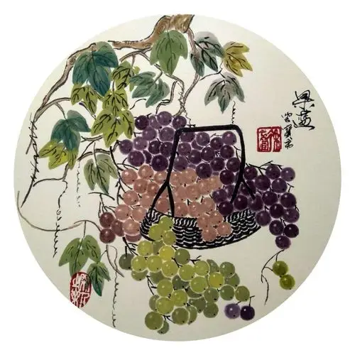 徐云宝绘画作品(圆形底版系列)