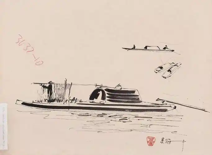 他笔下的船个个载着江南梦