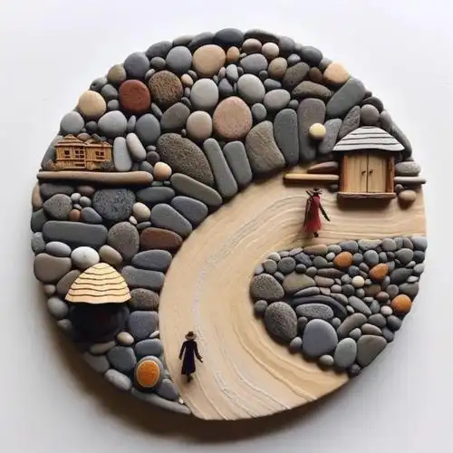 鹅卵石艺术,把好看的石头都存起来吧#石头画##艺术