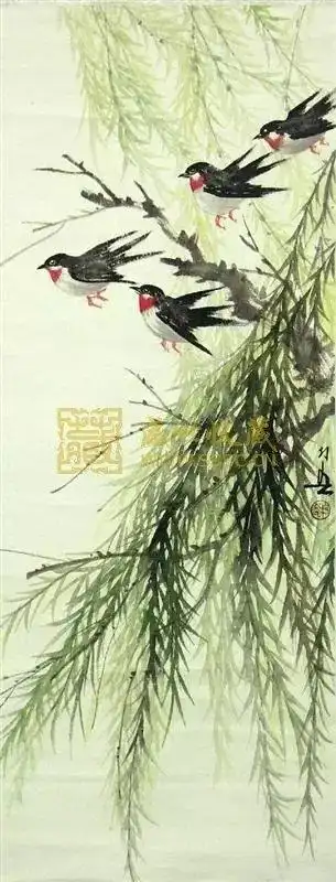 国画花鸟百图702燕子05