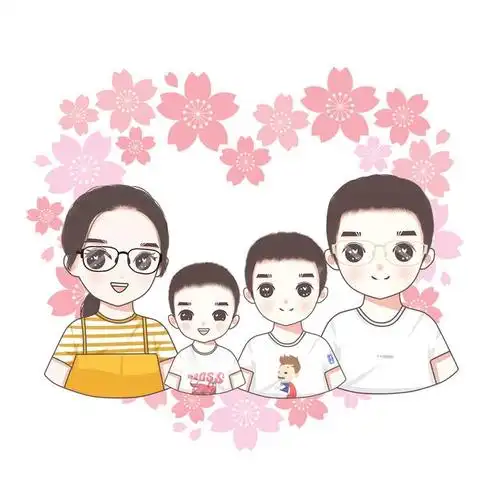 头像也能很好看,一家四口头像合集