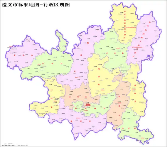 遵义市标准地图