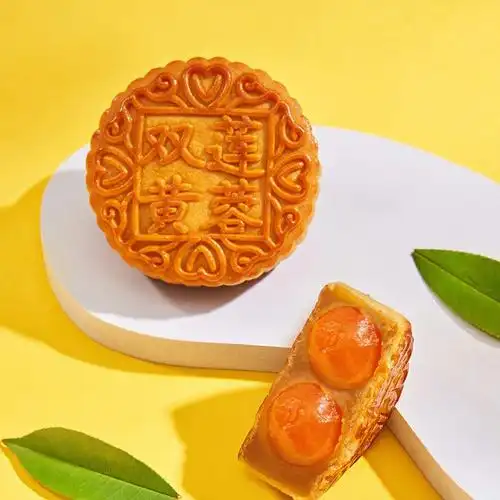广式经典月饼双蛋黄莲蓉月饼