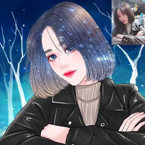 手绘头像星空童话芭比卡通卡通人人物形象设计漫画卡通