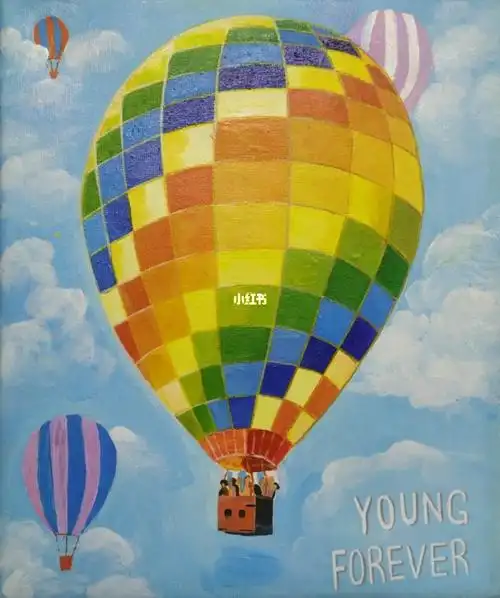 bts花样年华热气球丙烯画