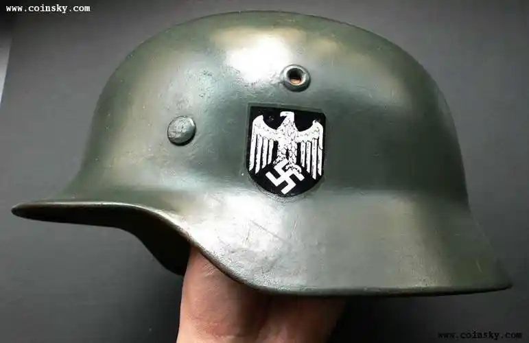 德国第三帝国 国防军钢盔 原品重漆 有内衬 特价