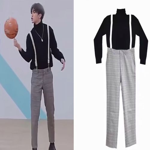 飘窗蔡徐坤背带裤蔡徐坤衣服背带裤鸡你太美衣服坤坤背带裤 单件背带