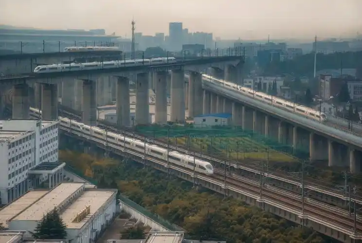 登高望远坐看高速动车组列车们的来去往复