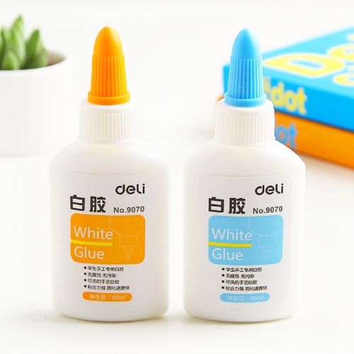得力(deli)9070 手工白胶 学生手工课专用胶水可手洗 5瓶/盒