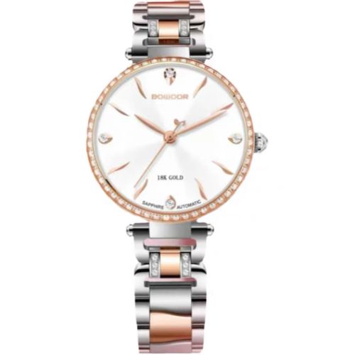 宝舵宝舵2023年新款手表女士时尚全自动机械表18k金水钻转运女表gg023